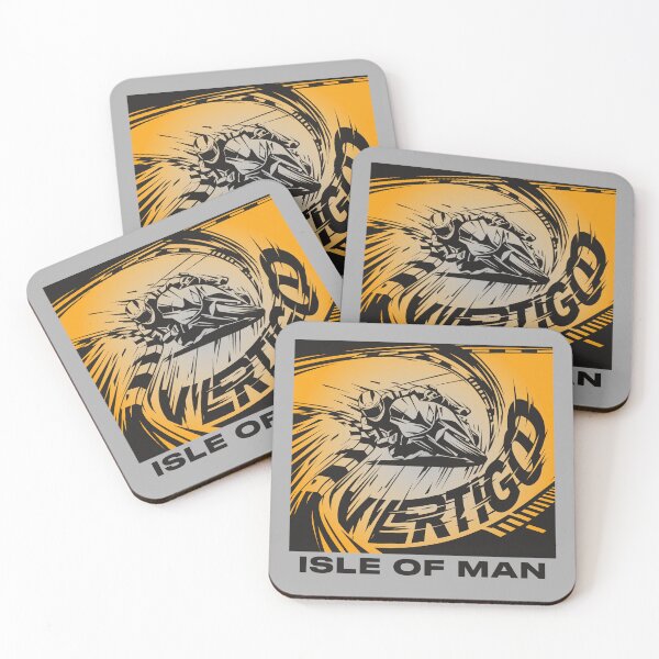 Item preview, Isle of Man Vertigo Motorcycle Racing Superbike Yellow Graphic designed and sold by KiwiRider.
