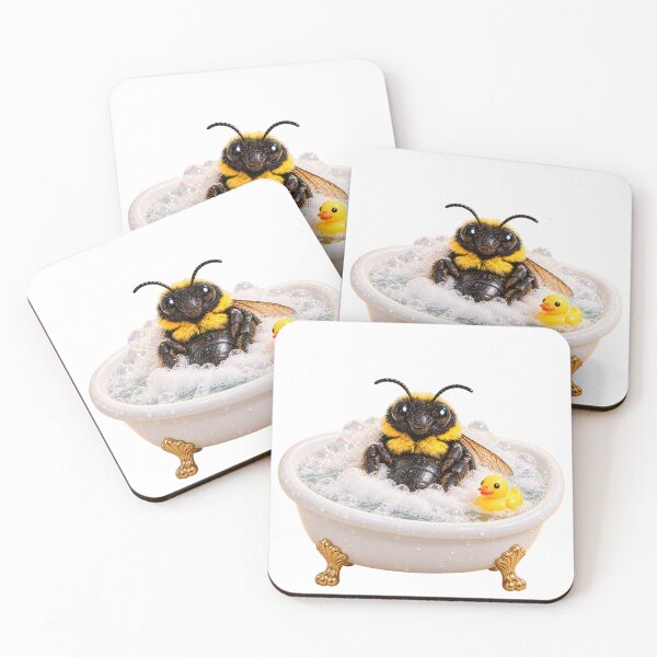 Item preview, Carpenter Bee Bathtub Spa Day designed and sold by Sillytoe.