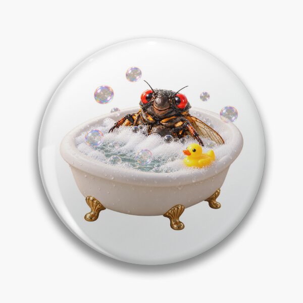 Item preview, Cicada Bathtub Bliss designed and sold by Sillytoe.