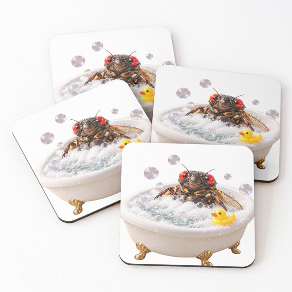 Item preview, Cicada Bathtub Bliss designed and sold by Sillytoe.