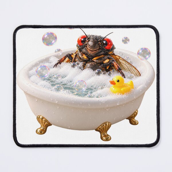 Item preview, Cicada Bathtub Bliss designed and sold by Sillytoe.