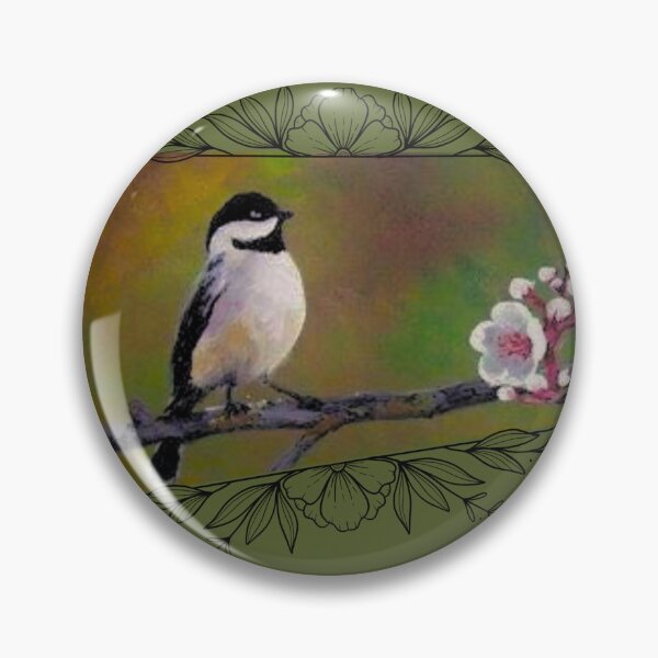 Item preview, Still Chickadee Botanical Art designed and sold by ArtistsAtticWI.