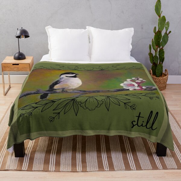 Item preview, Still Chickadee Botanical Art designed and sold by ArtistsAtticWI.