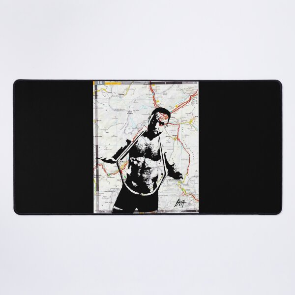 Item preview, Hairy Chest Gay Guy In Singlet Map Art By NLMKArtStudio designed and sold by NLMKArtStudio.