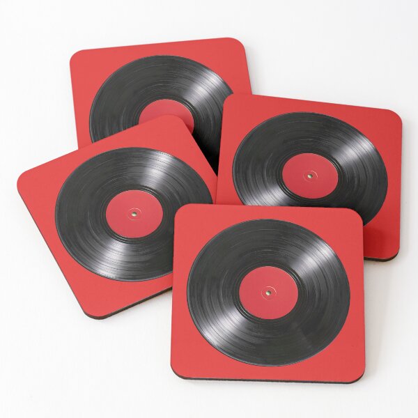 Item preview, Vinyl Record Red Label Retro Music LP Design designed and sold by peterdesigns.