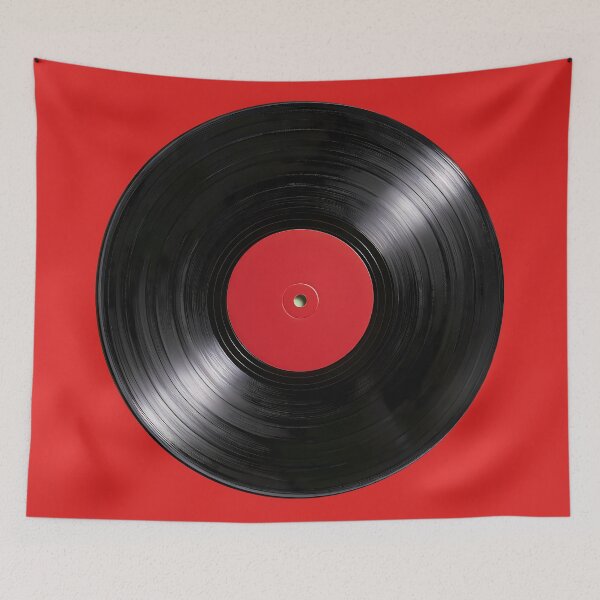 Item preview, Vinyl Record Red Label Retro Music LP Design designed and sold by peterdesigns.