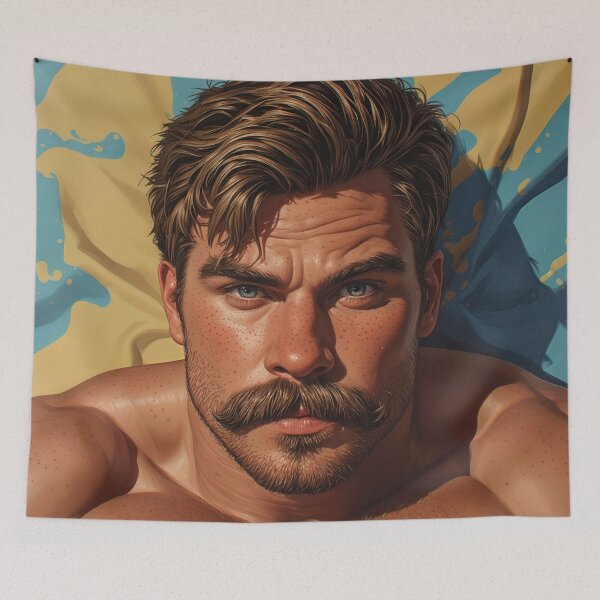 Item preview, Portrait Illustration of a Handsome Mature Male designed and sold by ChanningsPinups.