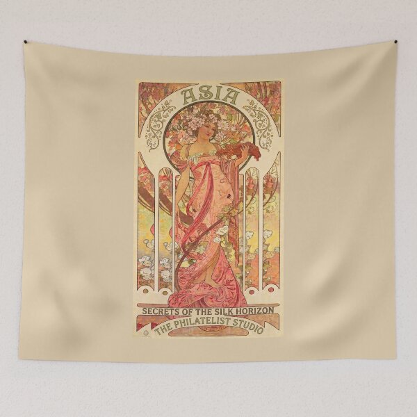 Item preview, Asia Muse – Vintage Art Nouveau Fine Art  designed and sold by The Philatelist Studio.