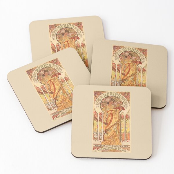 Item preview, Africa Muse – Vintage Art Nouveau Fine Art designed and sold by The Philatelist Studio.