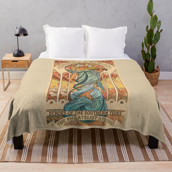 Item preview, Oceania Muse – Vintage Art Nouveau Fine Art designed and sold by The Philatelist Studio.