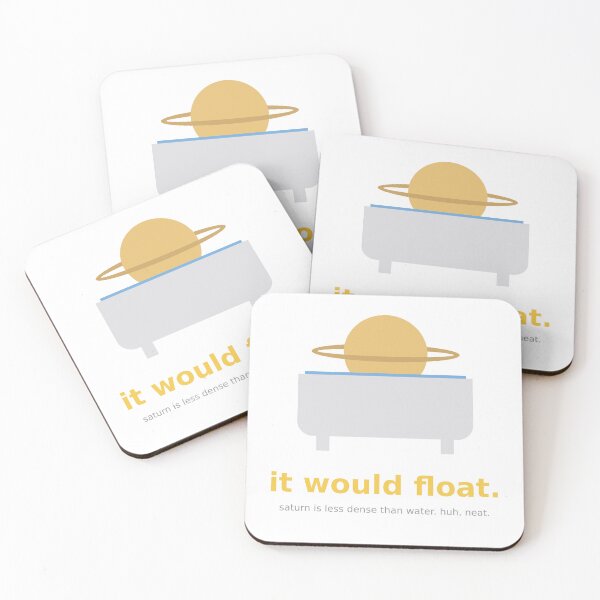 Item preview, Saturn Would Float: Astronomy Fact Tee designed and sold by huhneatshop.