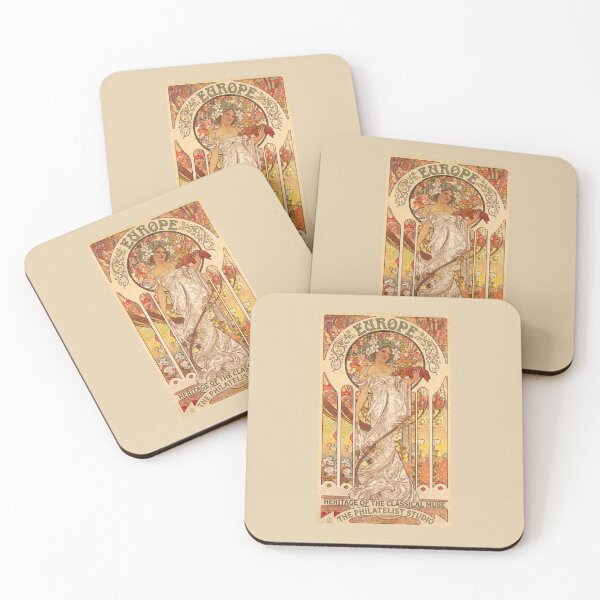 Item preview, Europe Muse – Vintage Art Nouveau Fine Art designed and sold by The Philatelist Studio.