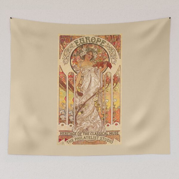 Item preview, Europe Muse – Vintage Art Nouveau Fine Art designed and sold by The Philatelist Studio.