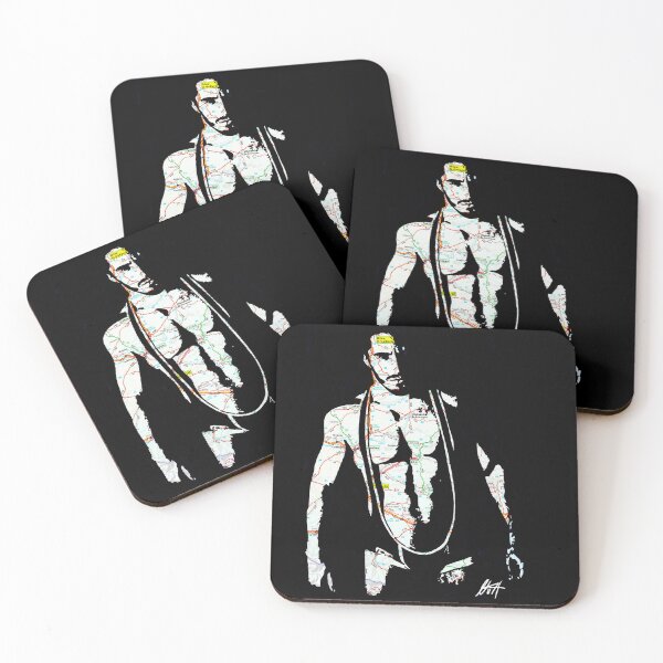 Item preview, Muscled Man In Singlet Map Art By NLMKArtStudio designed and sold by NLMKArtStudio.