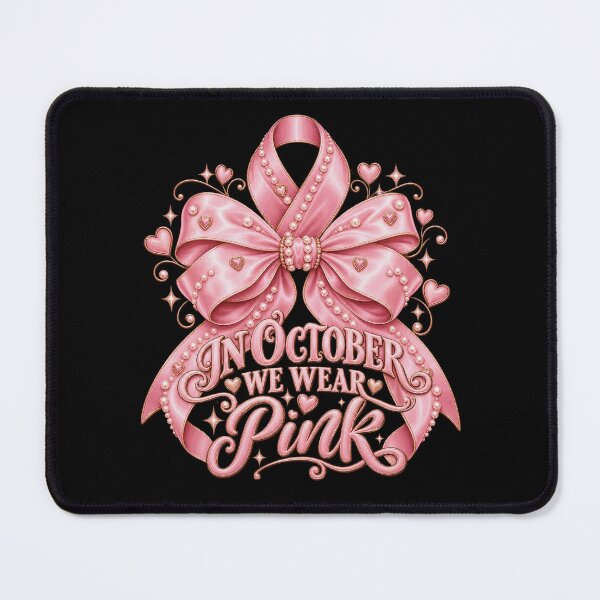 Item preview, In October We Wear Pink Ribbon Bow designed and sold by justinhmorton.