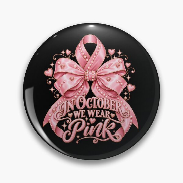 Item preview, In October We Wear Pink Ribbon Bow designed and sold by justinhmorton.