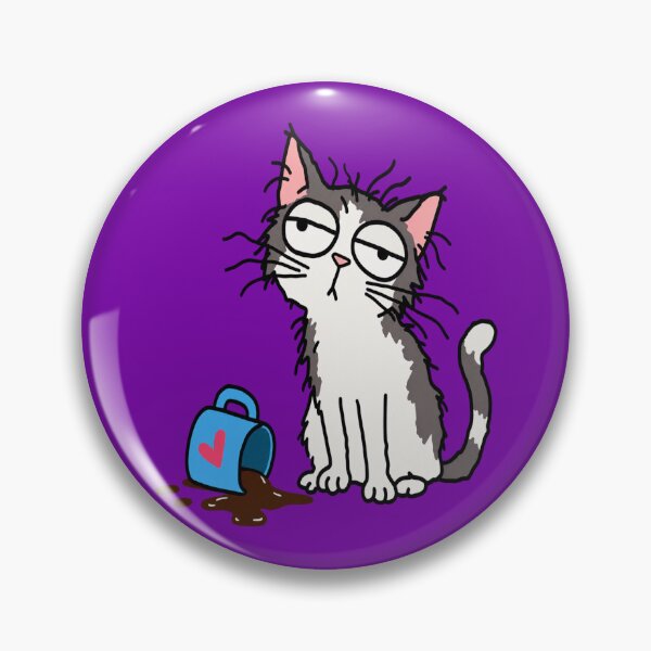 Item preview, Grumpy Cat Spilled Coffee Doodle designed and sold by CalineczkaStudio.