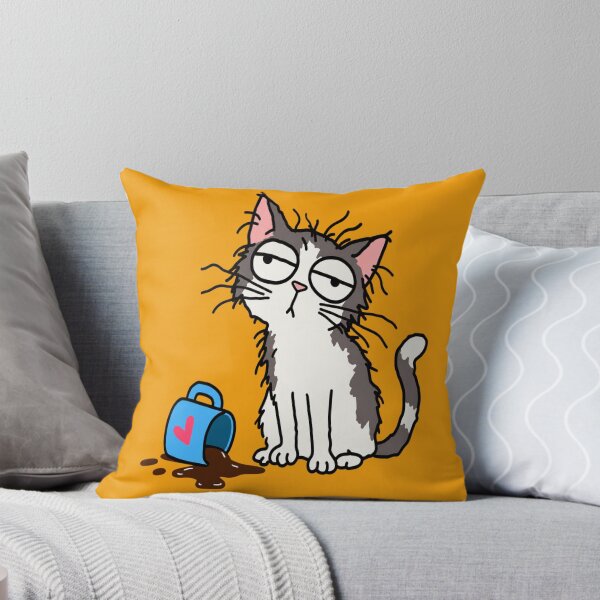 Item preview, Grumpy Cat Spilled Coffee Doodle designed and sold by CalineczkaStudio.
