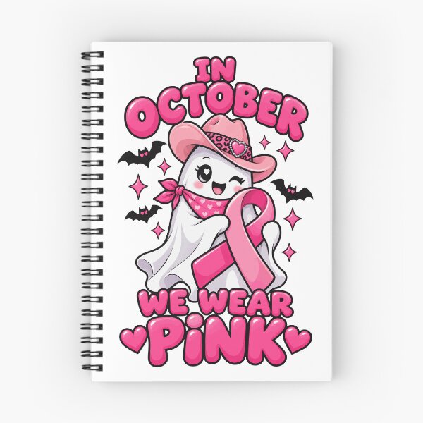 Item preview, In October We Wear Pink Cute Cowgirl Ghost designed and sold by justinhmorton.