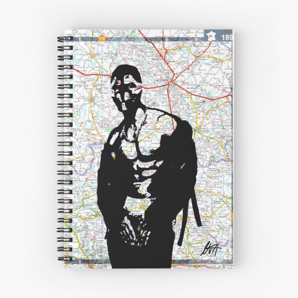 Item preview, Leather Jacket And Mask Black Guy Map Art By NLMKArtStudio designed and sold by NLMKArtStudio.