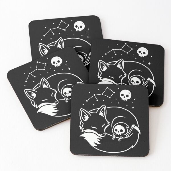 Item preview, Grim Reaper And Sleeping Fox Cute Goth Starry Night designed and sold by Amir Faysal.