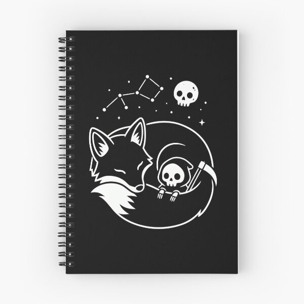 Item preview, Grim Reaper And Sleeping Fox Cute Goth Starry Night designed and sold by Amir Faysal.