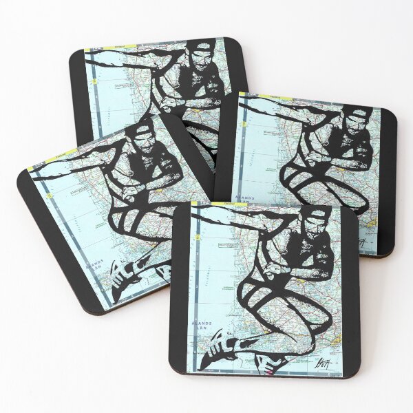 Item preview, Strapped Body Harness In Sports Trainers Map Art By NLMKArtStudio designed and sold by NLMKArtStudio.