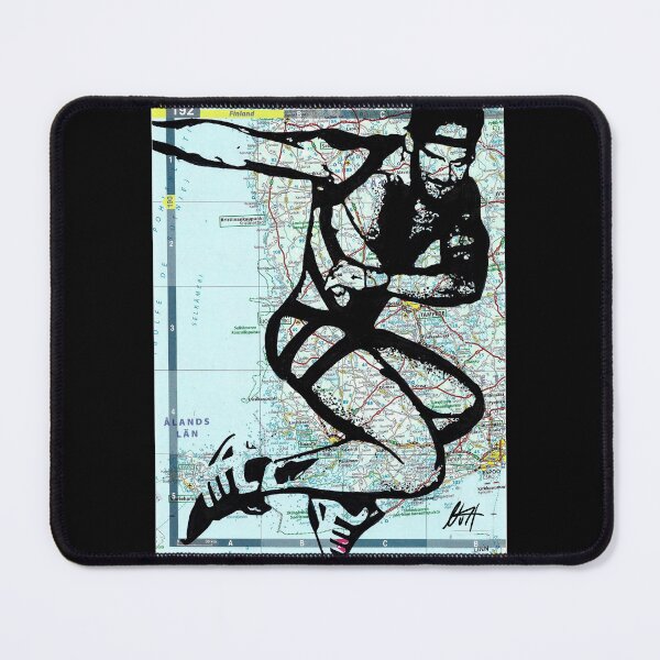 Item preview, Strapped Body Harness In Sports Trainers Map Art By NLMKArtStudio designed and sold by NLMKArtStudio.