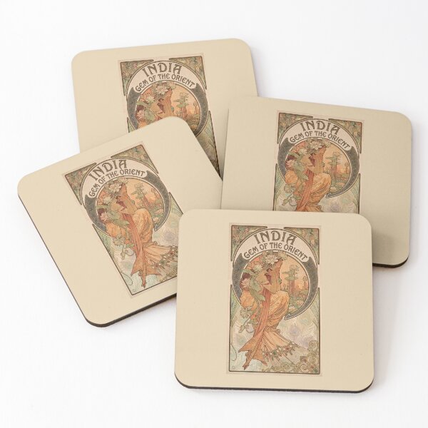 Item preview, India Heritage Muse – Vintage Art Nouveau Fine Art designed and sold by The Philatelist Studio.
