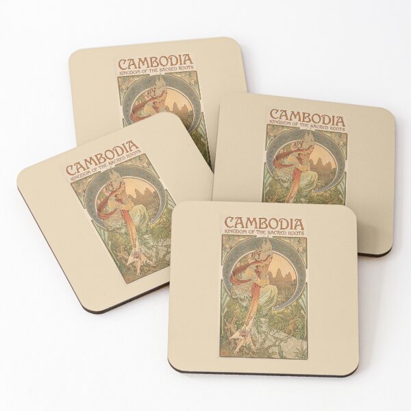 Item preview, Sacred Cambodia Muse – Vintage Art Nouveau Fine Art designed and sold by The Philatelist Studio.