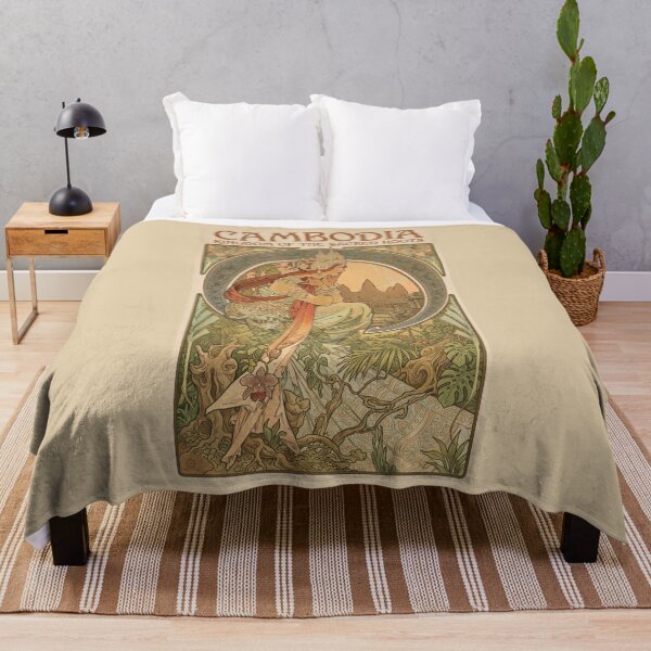Item preview, Sacred Cambodia Muse – Vintage Art Nouveau Fine Art designed and sold by The Philatelist Studio.