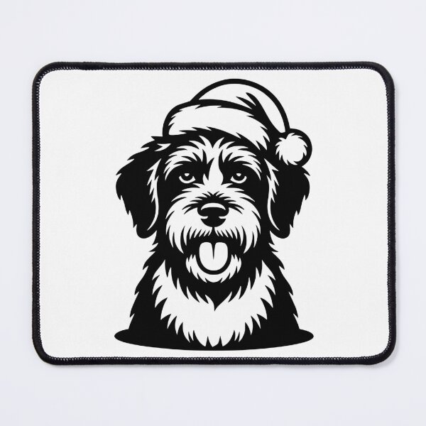 Item preview, Portuguese Water Dog in Santa Hat designed and sold by theartfulaspie.