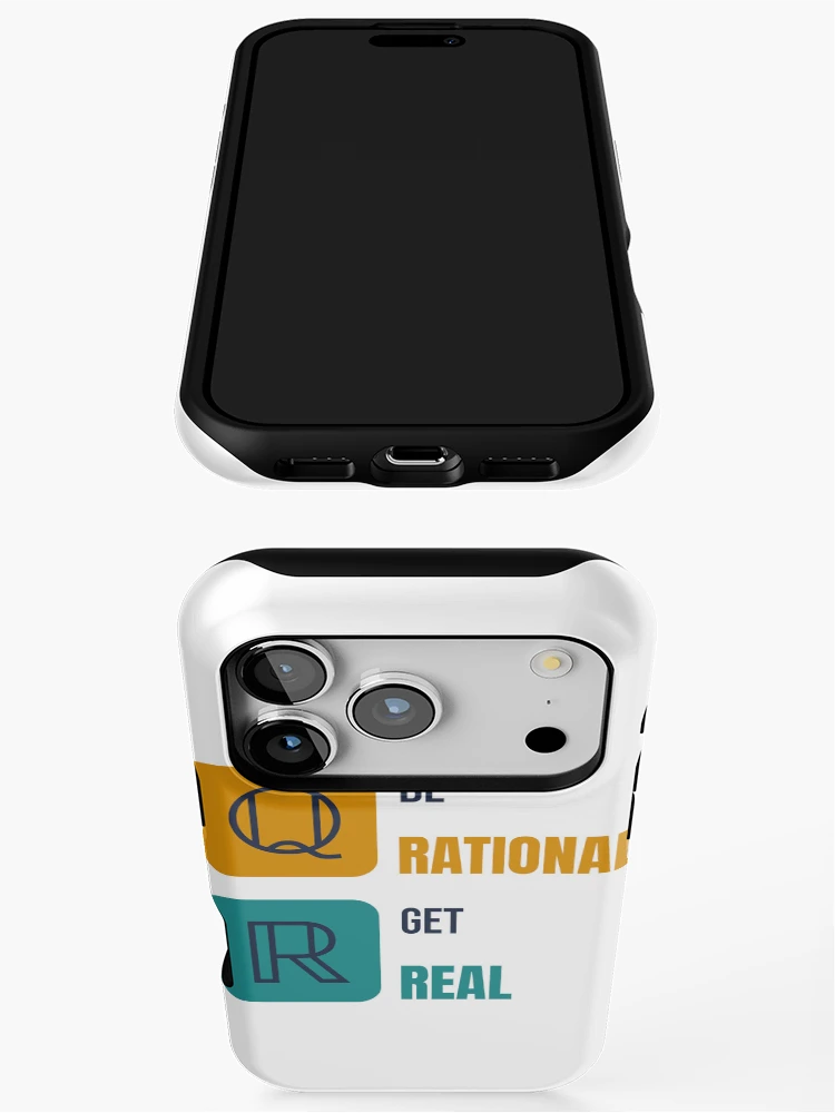 Thumbnail 3 of 4, iPhone Case, Be Rational, Get Real - Funny Math Pun designed and sold by TheEmptySet.