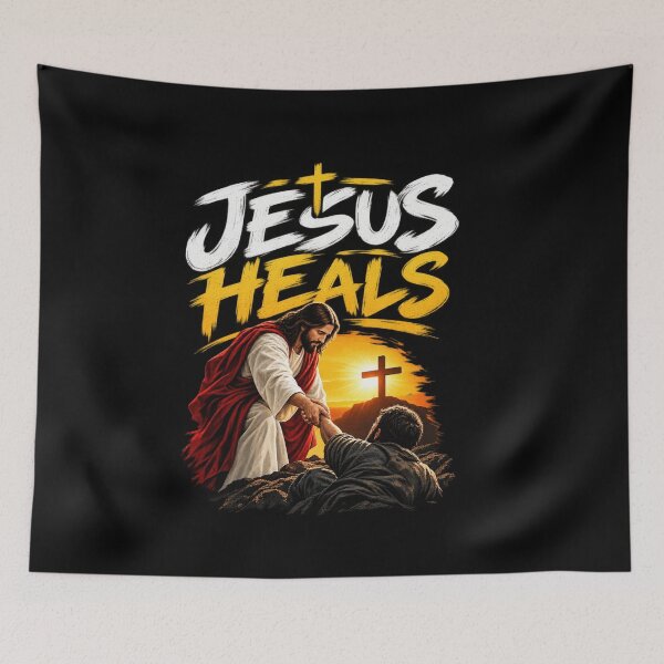 Item preview, Jesus Heals – Christian Faith and Healing Inspirational  designed and sold by Obinne.
