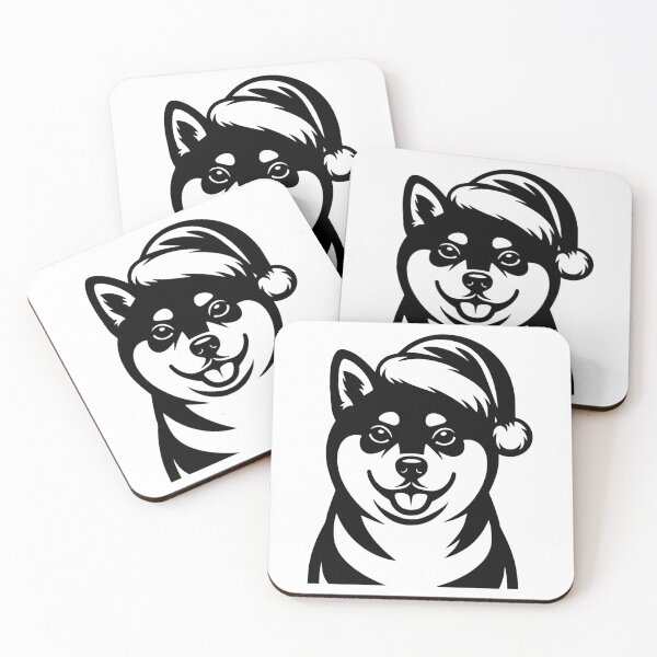 Item preview, Shiba Inu in Santa Hat designed and sold by theartfulaspie.