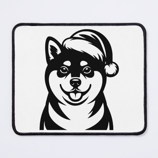 Item preview, Shiba Inu in Santa Hat designed and sold by theartfulaspie.