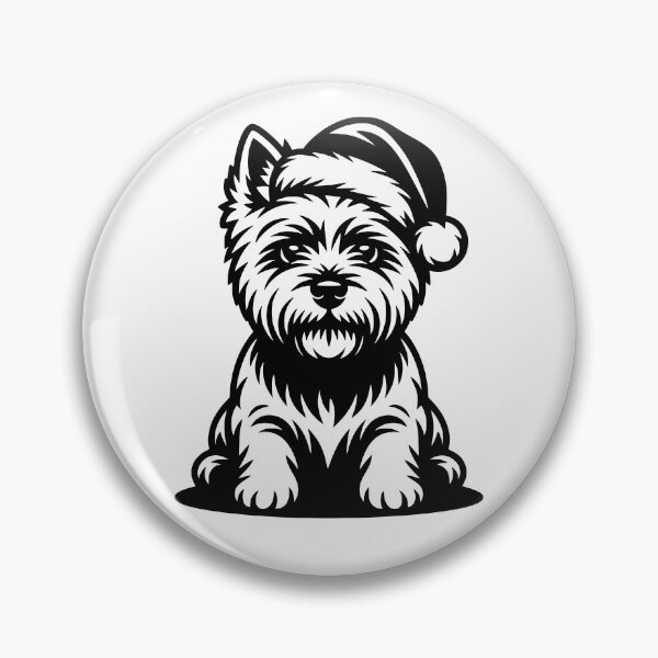 Item preview, Westie in Santa Hat designed and sold by theartfulaspie.