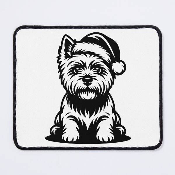 Item preview, Westie in Santa Hat designed and sold by theartfulaspie.
