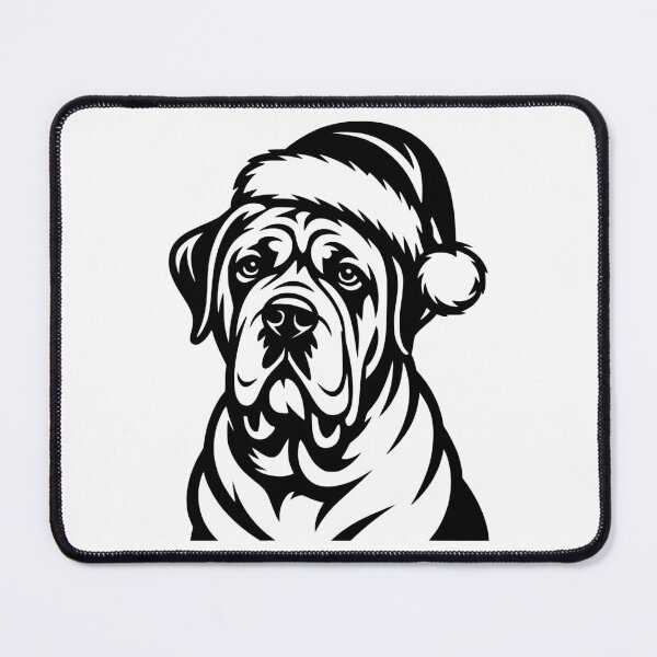Item preview, Mastiff in Santa Hat designed and sold by theartfulaspie.
