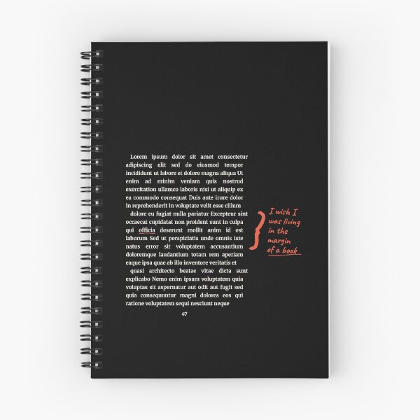 Item preview, I Wish I Was Living In The Margins Of A Book Quote designed and sold by Tad & smidgen.