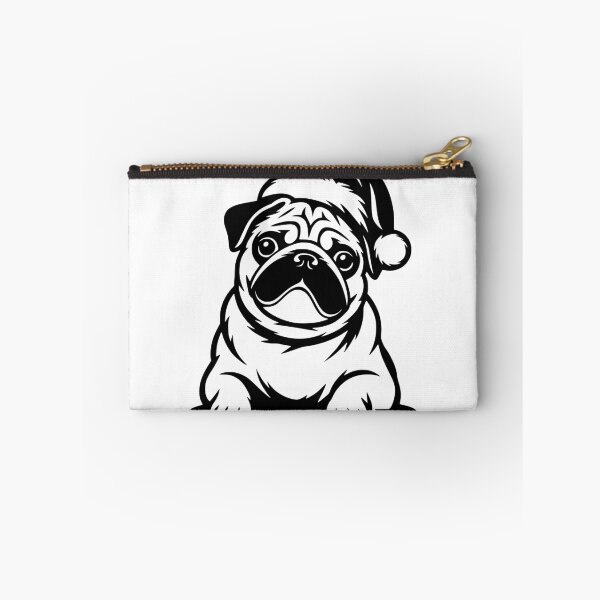 Item preview, Pug in Santa Hat designed and sold by theartfulaspie.
