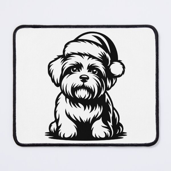 Item preview, Maltese in Santa Hat designed and sold by theartfulaspie.