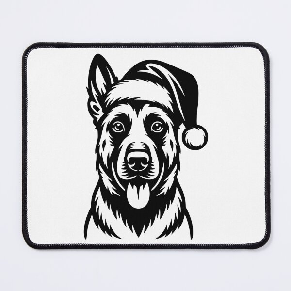 Item preview, Belgian Malinois in Santa Hat designed and sold by theartfulaspie.