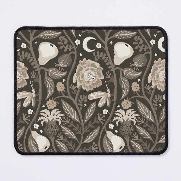 Item preview, Monochrome Midnight Fruit Garden - Cool Brown designed and sold by kobyakov.