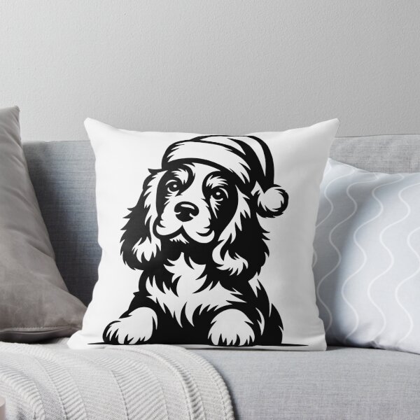 Item preview, Cocker Spaniel in Santa Hat designed and sold by theartfulaspie.