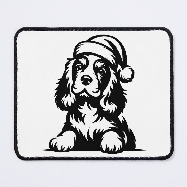 Item preview, Cocker Spaniel in Santa Hat designed and sold by theartfulaspie.