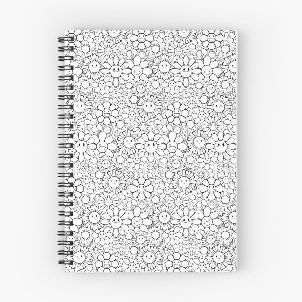 Item preview, Cute Smiley Daisy Pattern Hand Drawn Black & White Floral designed and sold by SusanaDesigns.