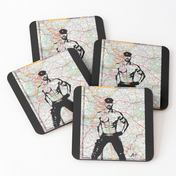 Item preview, Muscled leather Gay Master Map Art By NLMKArtStudio designed and sold by NLMKArtStudio.