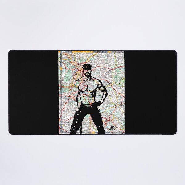 Item preview, Muscled leather Gay Master Map Art By NLMKArtStudio designed and sold by NLMKArtStudio.
