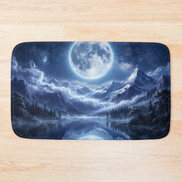Item preview, Celestial Moon Mountains | Fantasy Night Landscape designed and sold by JonelleTshirts.